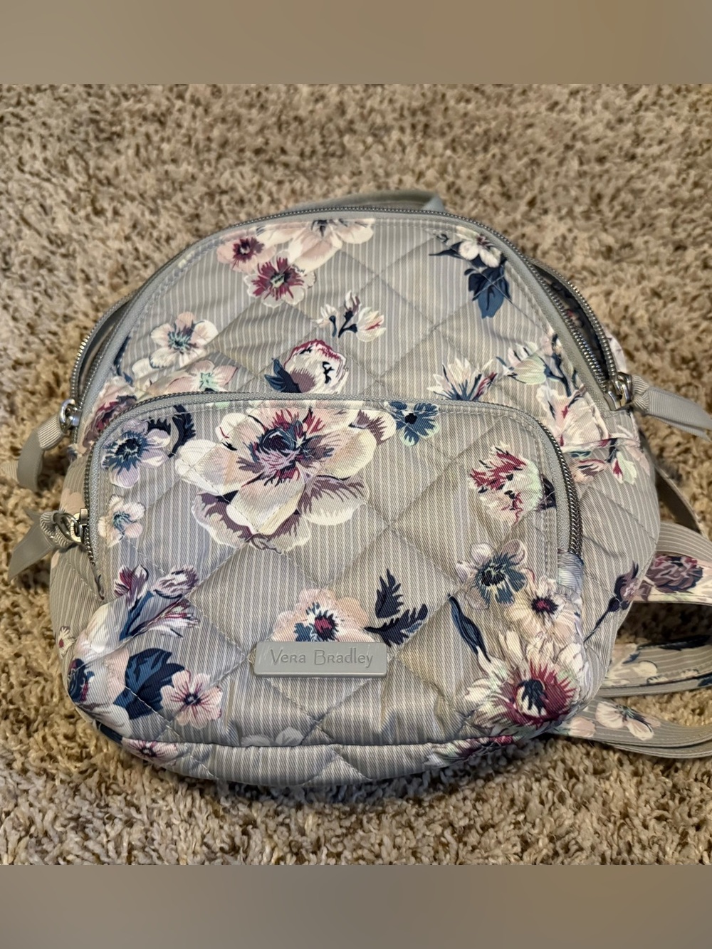 Vera Bradley Mini Backpack in Park Stripe